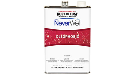 Coating System Repels Water and Oils: RUST-OLEUM