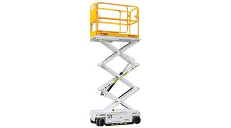 Lightweight Scissor Lift Reaches Heights up to 20 Feet: Custom Equipment Inc.