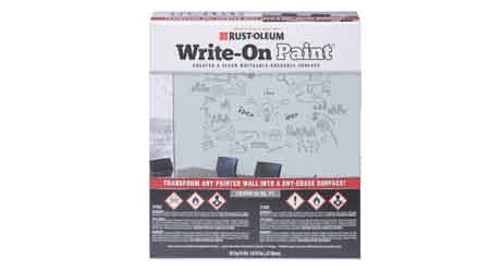 Walls Become Writeable Surfaces With Write-On Paint: Rust-Oleum