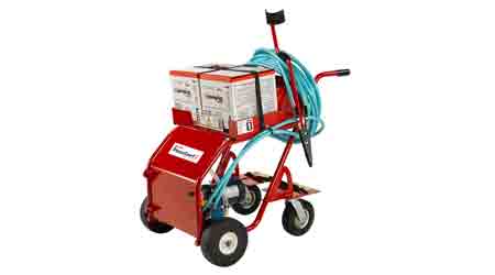 Cart Assists Managers in Applying Roofing Insulation Adhesive: OMG Roofing Products