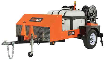 Trailer Jetter Clears Blockages in Large Drain Lines: General Pipe Cleaners