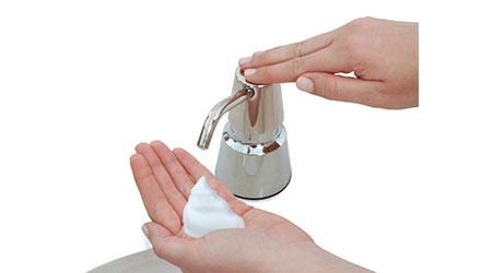 Manual Foam Soap Dispenser Mounts to Counter: Bobrick Washroom Equipment Inc.