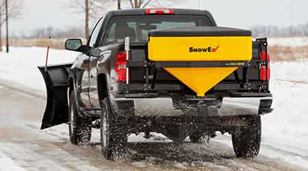 Tailgate Spreader Applies Salt, Ice onto Slippery Roads, Pathways: SnowEx