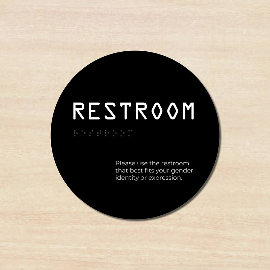 Gender-neutral restroom signage