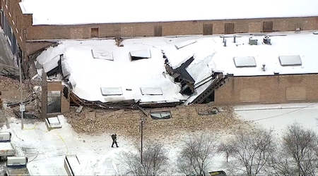Brand new shopping centre collapses under weight of heavy ROOF